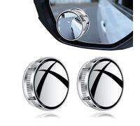 JUGUTA 2 Pièces Miroir D'Angle Mort Pour Rétroviseur,Rétroviseur D'Angle Mort,Miroir D'Angle Mort Pour Voiture,Hd Voiture Rétroviseurs 360 Ronde Auto Rétroviseurs,Miroir Angle Mort Voiture