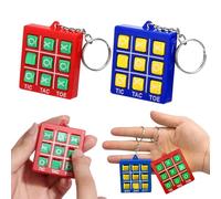 JUGUTA 2 Pièces Porte-Clés De Tic Tac Toe Pour Enfants De 8 À 12 Ans Porte-Clés En Plastique Pour Clip De Sac À Dos Faveurs De Fête D'Anniversaire Pour Garçon Fille