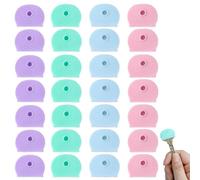 JUGUTA 28 Coiffes De Clés Souples Et Élastiques 2,5 Cm, Protège-Têtes De Clé Standard 7 Couleurs, Pour Clés De Maison (Non Adapté Aux Clés Atypiques)