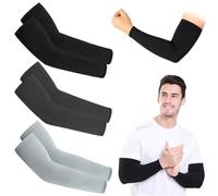 JUGUTA 3 Paires Manchettes De Bras Pour Hommes Et Femmes, Protection Anti-Uv, Manchon Bras, Manchettes De Running De Protection Solaire, Manchette Volley