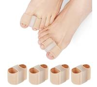 JUGUTA 4 Pcs Separateur Orteil, Orthèse Hallux Valgus, Correction D'Orteils En Fibre De Gel Pour Hallux Valgus, Orteils En Griffe, Orteil En Marteau Et Soulagement Des Douleurs Du Pied Et Soin