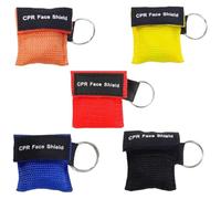 JUGUTA 5 Pcs Kit Cpr Face Shield Sauvetage D'Urgence Avec Masque Cpr, Bouteille À Sens Unique Et Barrière De Respiration Idéal Pour Les Premiers Secours Ou La Formation Aed (Keychain Inclus)