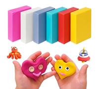 JUGUTA 6Pcs Gomme Pétrie Colorée, Réutilisable Gomme Malaxée D'Artiste, Art Eraser Gomme Malleable Souple, Gomme Dessin Pétrissable Pour Enfants Fournitures Scolaires
