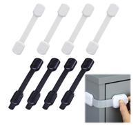 JUGUTA 8 Pièces Bloc Porte Securite Bebe, Bloque Tiroir Placards Loquets, Securite Placard Enfant, Protection Bebe Maison, Serrures Bebe Securite Avec Adhesif Fort, Pour Armoires Tiroirs Frigo