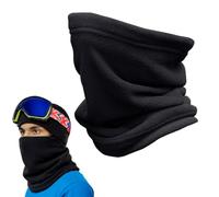 JUGUTA Cache Cou Unisexe, 1 Pièce Cache-Cou Hiver Polaire Noir Taille Unique, Bandana Coupe-Vent Pour Sport Outdoor Moto Ski Course À Pied Cyclisme