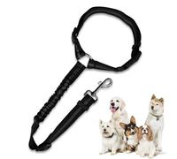 JUGUTA Harnais Voiture Pour Chiens 1 Unité Ceinture De Sécurité Réglable (45-65) X(72-84) Cm Absorption Des Chocs Couleur Noir Pour Chiens Et Chats