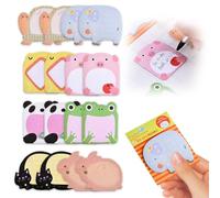JUGUTA Lot de 16 Blocs-Notes Autocollants Enfants - Formes Animaux Kawaii avec Papier Collant Repositionnable - Fournitures Scolaires Créatives pour Bureau, École et Loisirs - Designs Mignons