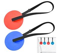 Juguta Lot de 2 cibles de but de football de 15 cm avec bandes réglables extra longues pour lacrosse, hockey, baseball