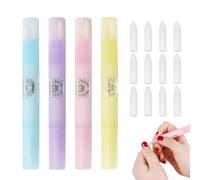 Juguta Lot de 4 Stylos Correcteurs de Vernis à Ongles avec 12 Pointes de Rechange, Stylo Dissolvant Ongles et Outil de Manucure pour Effacer les Bavures de Vernis