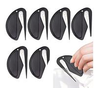 JUGUTA Lot De 6 Coupe-Lettres, Coupe-Capsule Avec Lame En Métal, Séparateur En Plastique, Outil Efficace Pour Emballage, Courrier Et Découpe De Papier, Noir