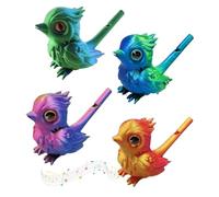 JUGUTA Sifflets Enfant, 4 Pièces Sifflet D'Oiseau Eau Avec Chant Des Oiseaux, Sifflet À Eau Colorées Pour Décoration De Maison Et Cadeau D'Anniversaire