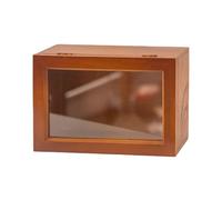 Jugutyeg Boîte de Présentation Figurine Coffret Bois Vitrine de Rangement Cabinet Tabletop Mini Figurines Protection Contre La Poussière Adaptée Collection Bur, S