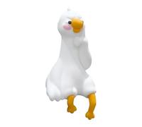 Jugutyeg Figurine D'oie pour Décoration D'ordinateur, Petite Statue D'oie, Mignonne, Facile à Installer sur L'écran de La Voiture Ou Une étagèr, 2,7 cm x 2,7 cm x 5,5 cm