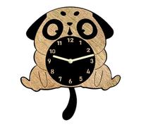 Jugutyeg Horloge Murale Chien Silencieuse, Art Créatif, Décoration Mignonne et Amusante