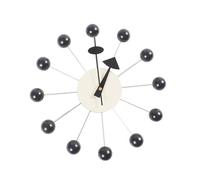 Jugutyeg Horloge Murale en Bois pour Un Design D'intérieur Moderne, Boule Noire