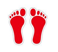 Jugutyeg Marqueurs de Sol pour La Maternelle avec Autocollants D'empreintes de Pas pour Divers, Rouge