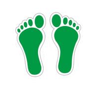 Jugutyeg Marqueurs de Sol pour La Maternelle avec Autocollants D'empreintes de Pas pour Divers, Vert