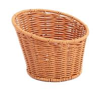 Jugutyeg Panier Rond Tissé pour Fruits et Légumes, Fabriqué à La Main, pour Petites Collations et Cuisines Extérieures, 19x14x10cm