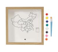 Jugutyeg Shadow Box Boîte Souvenirs Stamps Billets Ticket Cinéma Fenêtre Transparente Accès Facile pour Bureau Salon Cadeau Anniversaire Fête Décoration, En Bois 20x20cm