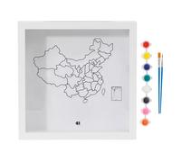 Jugutyeg Shadow Box Boîte Souvenirs Stamps Billets Ticket Cinéma Fenêtre Transparente Accès Facile pour Bureau Salon Cadeau Anniversaire Fête Décoration, Blanc 15x15cm