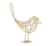 Jugutyeg Statue Oiseau Sculpture Figurine Animal Fer Ornement Décoratif avec Finition Soignée pour Rehausser Votre Espace de Vie Par Une Touche Unique Adaptée, or