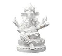 Jugutyeg Statuette de Bouddha Artisanale, Ornement Religieux, Sculpture de Bouddha pour Une Pendaison de Crémaillère, Un Bureau Ou Une Chambre. À Poser sur Une, Blanc 4,7 x 4,2 x 6 cm