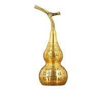 Jugutyeg Statuette de Calebasse En Laiton, Motif Chinois, Ornement de Table, Figurine de Collection, Idéale pour Le Salon, Le Bureau, Thé Ou La Décorat, Hauteur 18cm