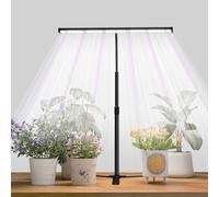 Juhefa Lampe de croissance LED 6000 K à spectre complet pour plantes d'intérieur avec minuterie 4/8/12 heures et intensité variable pour petites plantes d'intérieur de bureau, hauteur extensible de