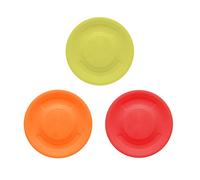 JUHONNZ Mini Frisbee,3 PCS Freezbee Silicone Frisbees de Poche Disque d'euler Gravity Disc pour Adultes Enfants Chien de Compagnie Jaune Rouge Orange