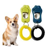 Juhuifu 2 Pcs Sifflet Ultrason Chien, Clicker Dressage pour Chien, Clicker Training pour Animaux à Fréquence Ajustable (avec Laniette), pour Chien, Chat, Oiseau, Lapin (Vert Sauge/Gris Bleu)