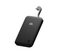 Juice Batterie Externe Eco intégrée, Chargeur Portable 5000 mAh avec câble intégré et Affichage numérique, Sortie USB-C, Power Bank pour iPhone 15 16 17 Pro Max, Samsung, Xiaomi, Android, iPad, DJI