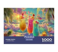 Juice Beer Jigsaw Puzzle 1000 Pièces Adapter Les Adultes Ou Les Familles Ensemble VaChation Jeu De Puzzle Cadeaux pour Adultes 100% Carton Recyclé Puzzle Décoratif 52x38cm/1000pcs