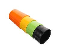 Juice Container Beverage Cups Wine Cup for Yellow Resin Simple Design Non-Breakable 4Pcs