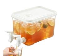 Juice Dispenser For Fridge - PP 3L 22x15x14cm | Spigot Beverage Organizer Container | Fridge Water Juice Cocktail Iced Tea Soda Dispenser For Party Kitchen Countertop Home Use