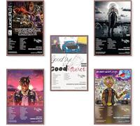 Juice Poster Wrld Album Cover Lot de 5 affiches en édition limitée Décoration pour chambre à coucher, bureau, chambre, cadeau, sans cadre, 20 x 30 cm