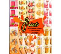 Juice Scrapbook Paper 8.5 x 11 Inches, 40 Pages: 20 Double Sided Sheets with 10 Unique Designs