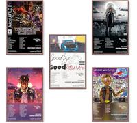Juice Wrld Lot de 5 affiches en édition limitée sans cadre 20 x 30 cm sur toile pour décoration de chambre à coucher, bureau, chambre, cadeau