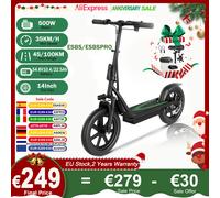 JUICEASE-Trottinette électrique ESBS/ESBSPRO, 500W, 54.6V, 10.4Ah/22,5 Ah, batterie de grande capacité, 45/100km d'autonomie, 35 km/h, 14 pouces ESBS PRO(54.6V22.5AH 100KM)