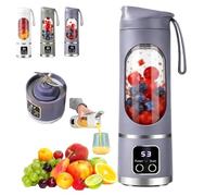 Juicer sans fil portable, Juicer électrique rechargeable, Blender portable Smoothie Maker 450ml, Petite tasse de mélange système de couvercle de boisson secoue des smoothies (violet)