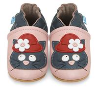 Juicy Bumbles Chausson Bebe Fille Chaussons Cuir Souple Bébé Chat Noir 18-24 Mois