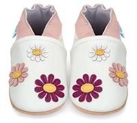 Juicy Bumbles Chausson Bebe Fille Chaussons Cuir Souple Bébé Pâquerettes 12-18 Mois