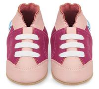 Juicy Bumbles Chausson Bebe Fille Chaussons Cuir Souple Bébé Tennis Roses 6-12 Mois