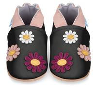 Juicy Bumbles Chausson Bebe Fille et Garçon - Chaussons Enfant en Cuir Souple Crèche - Chaussures Bébé Premiers Pas avec Semelle Antidérapante - Chausson Cuir Bébé 0-6 Mois à 3 Ans