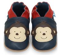 Juicy Bumbles Chausson Cuir Bébé Garcon Chaussons Cuir Souple Bébé Singe 12-18 Mois