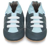 Juicy Bumbles Chausson Cuir Bébé Garcon Chaussons Cuir Souple Bébé Tennis Grises 0-6 Mois