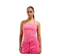 Juicy Couture Babey Bandeau Figubetontes Shirt Top Oberteil mit Applikationen Versch. Farben Caraco, Rose, XS Femmes