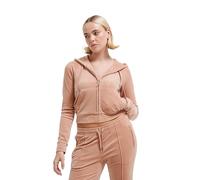 Juicy Couture Classic Velour Hoodie with Juicy Logo Sweatshirt à Capuche, Café au Lait, S (Lot de 12) Femme