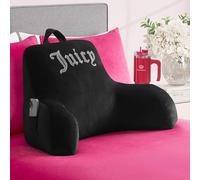 Juicy Couture Coussin de Dossier en Velours avec Logo Juicy en Strass - 76,2 x 43,2 cm - Coussin de Soutien au lit Noir pour Lire, Jouer ou se détendre