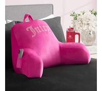 Juicy Couture Coussin de Dossier en Velours avec Logo Juicy en Strass - 76,2 x 43,2 cm, Rose Vif - Coussin de Repos au lit pour Lire, Jouer ou se détendre
