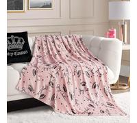 Juicy Couture - Couverture | Couronne Royal | Peluche et confortable | Couvertures décoratives pour canapés, chaises et lits | Luxueuse et douce | Décoration d'intérieur chic | Mesure 127 x 177,8 cm |